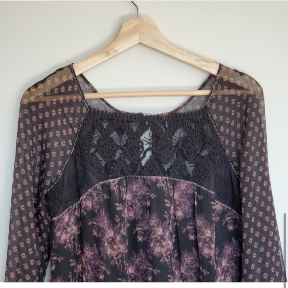 Free People Elsie Midnight Garden Floral Boho
Dress-EUC-SzXS -Peasant-Gypsy Vibe - Picture 6 of 10